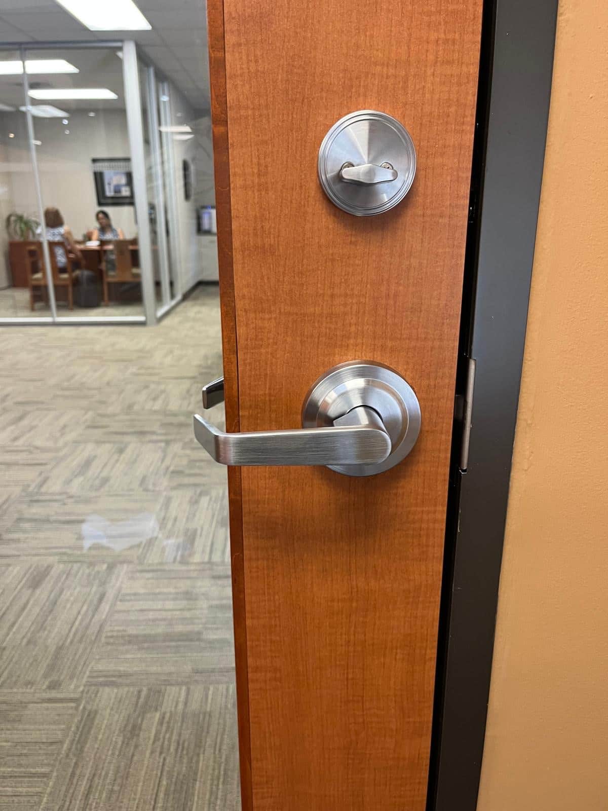 Commercial office door lock service