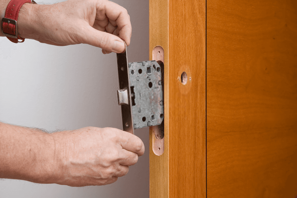 Mortise lock body installation process