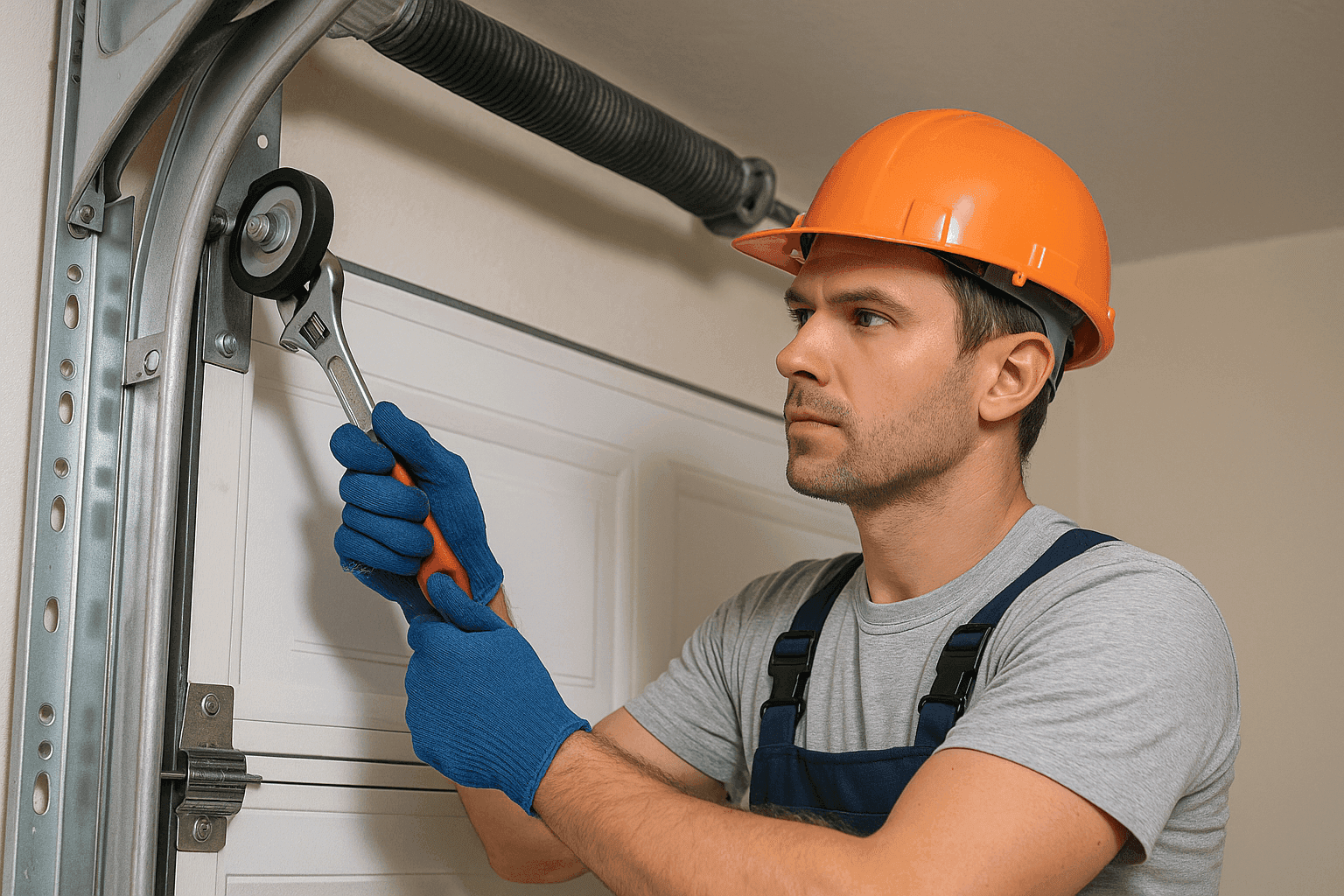 Garage door roller replacement service for a San Antonio home